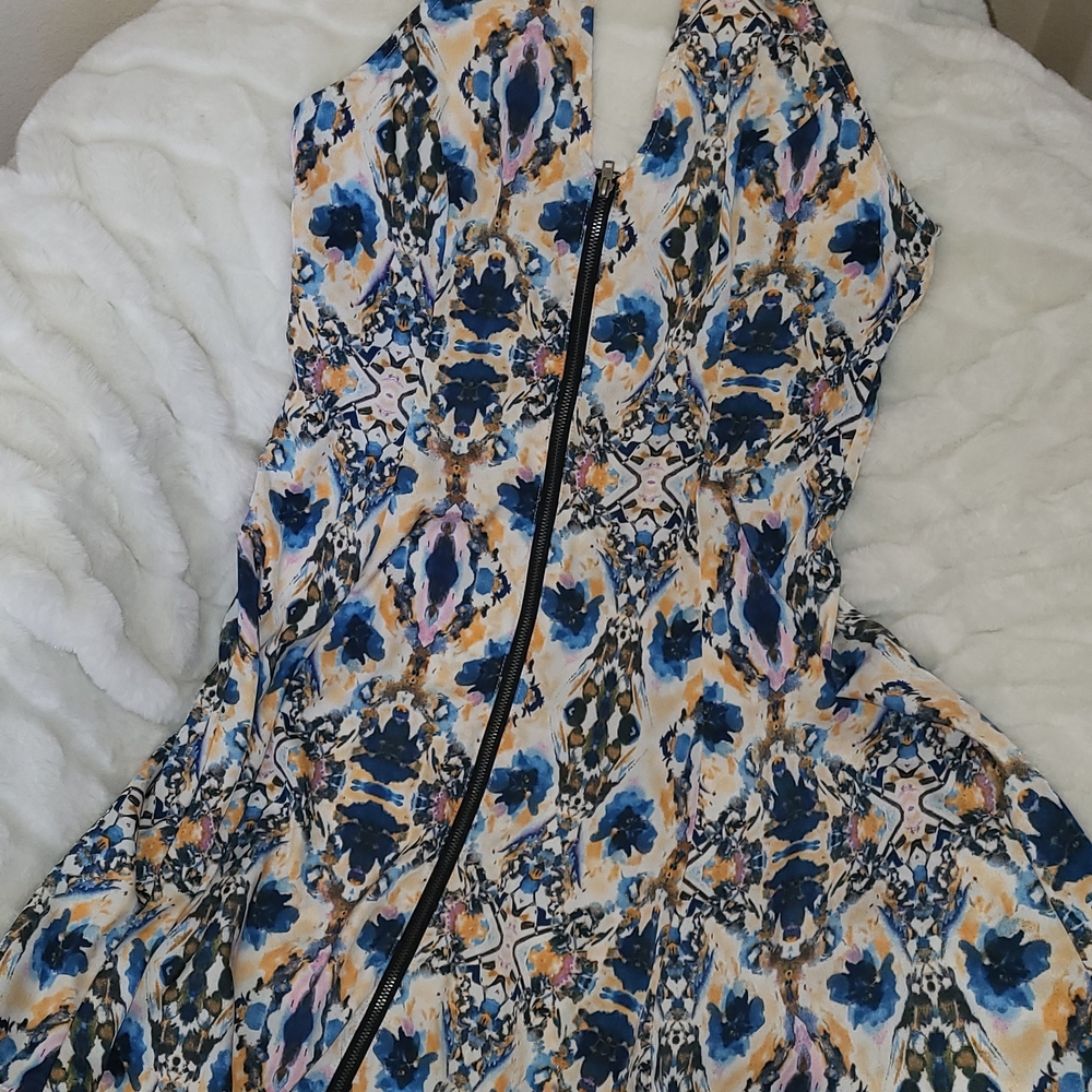 Elegant Multicolor Patterned Dress